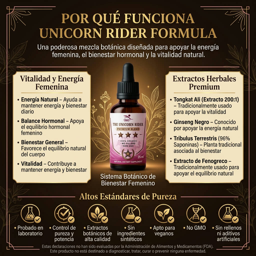 2X1 THE UNICORN RIDE® EXTRACTO ORGÁNICO DE MÁXIMA POTENCIA  PARA LA SALUD FEMENINA 25ML
