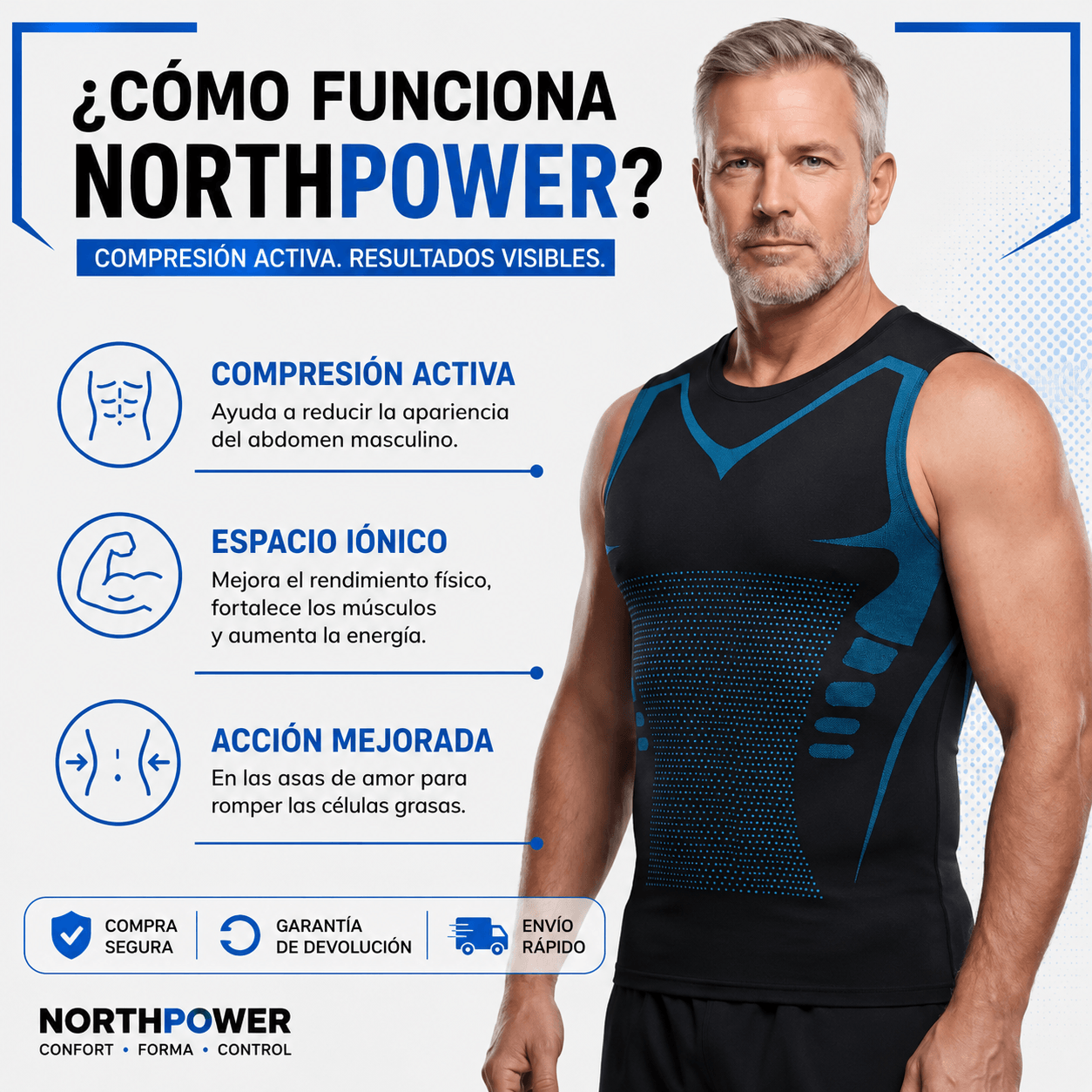 NorthPower® Chaleco Moldeador Iónico