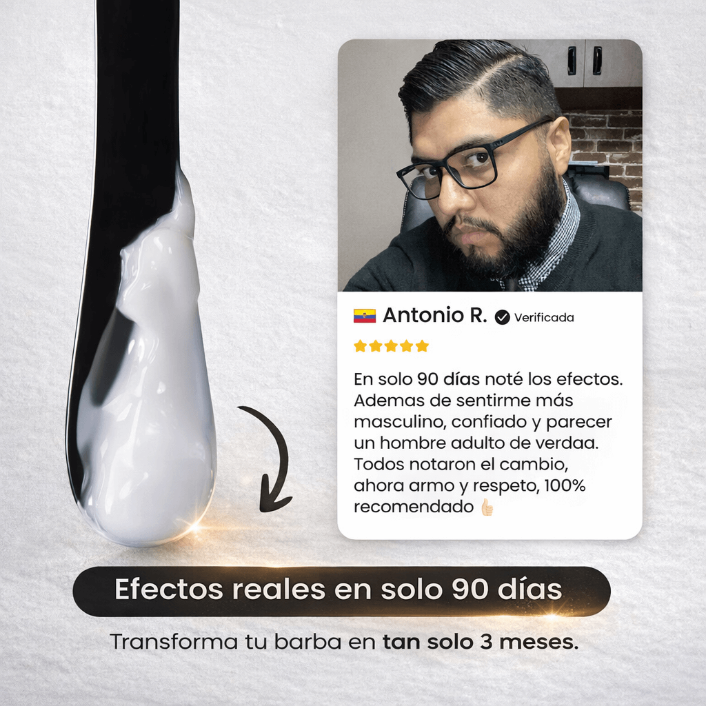 BÁLSAMO PARA CRECIMIENTO DE BARBA ULTRA POTENTE CON MINOXIDIL 20% | 100ML