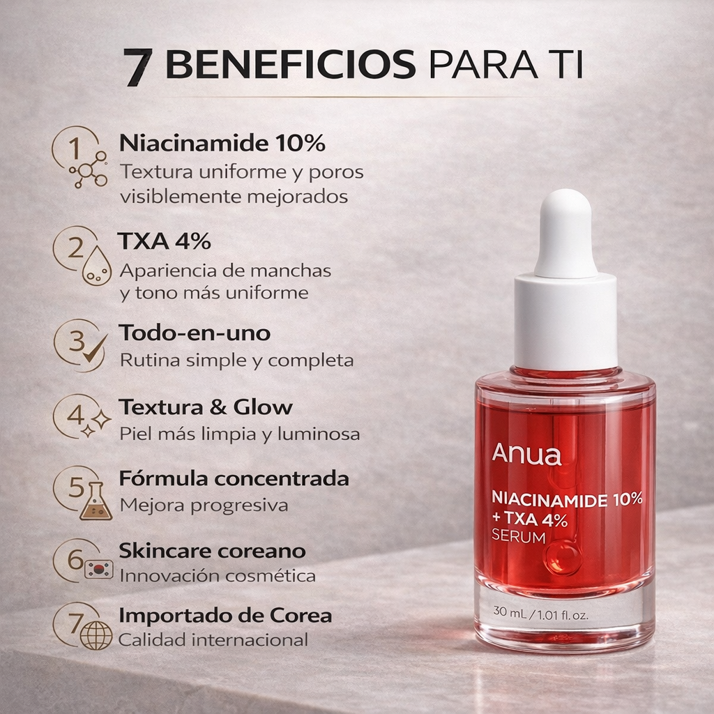 SERUM ANUA 30ML + NIACINAMIDA 10% + TXA 4%
