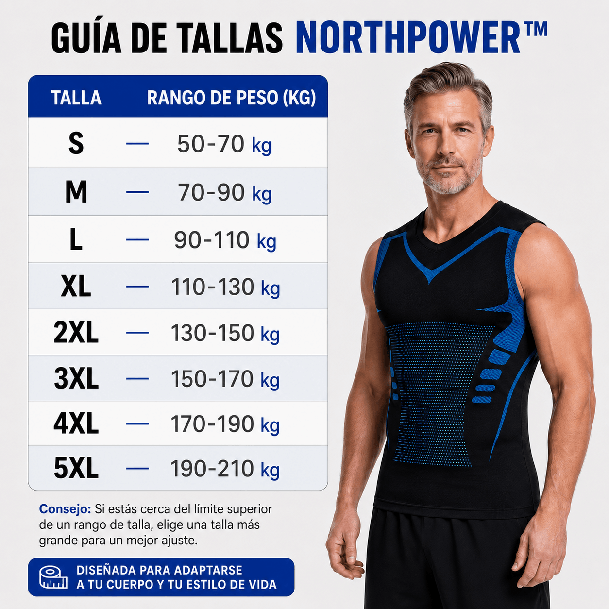 NorthPower® Chaleco Moldeador Iónico