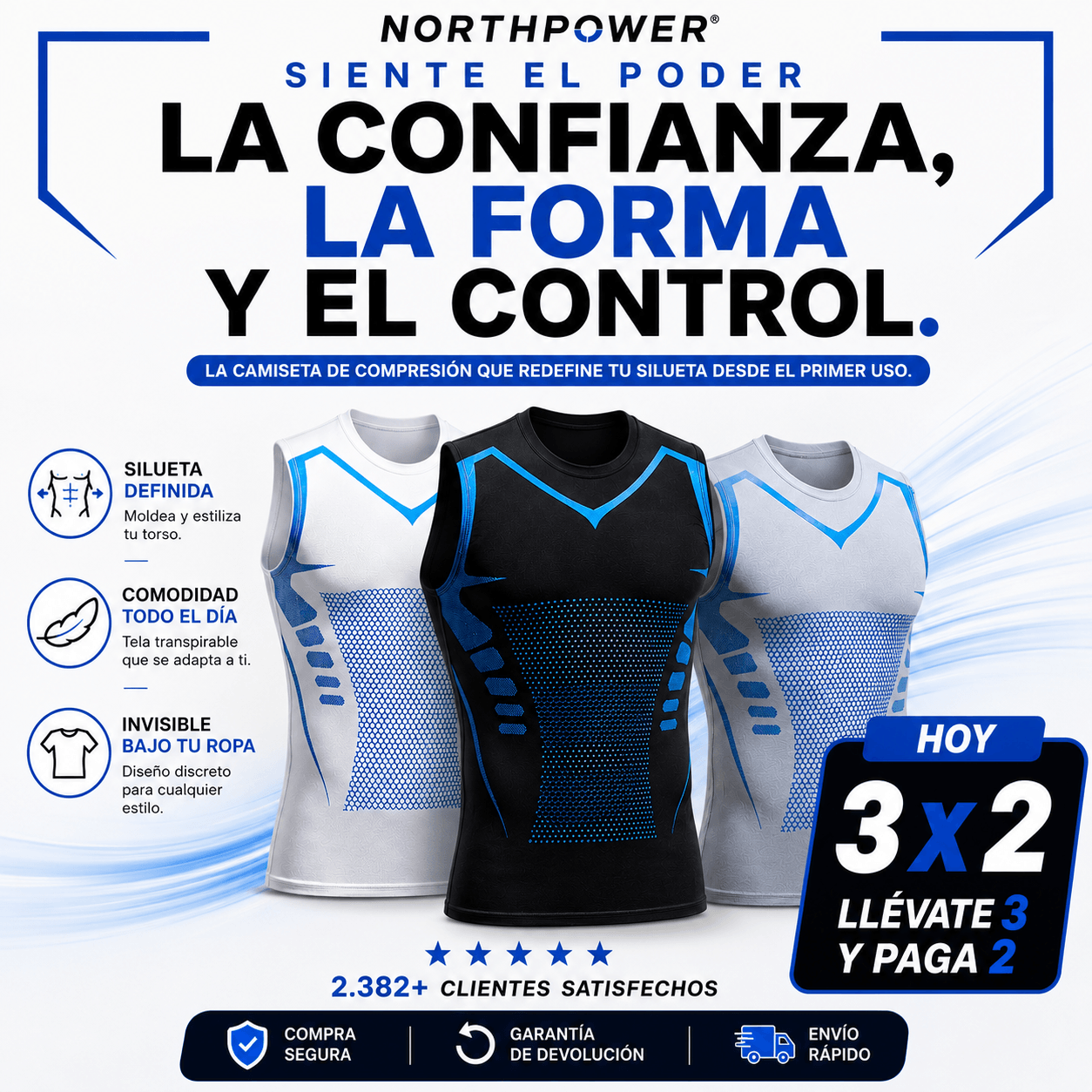NorthPower® Chaleco Moldeador Iónico