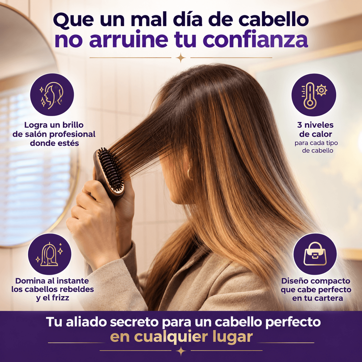 Mini plancha de pelo con calor ManeHalo™