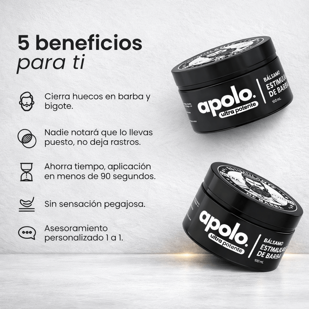 BÁLSAMO PARA CRECIMIENTO DE BARBA ULTRA POTENTE CON MINOXIDIL 20% | 100ML