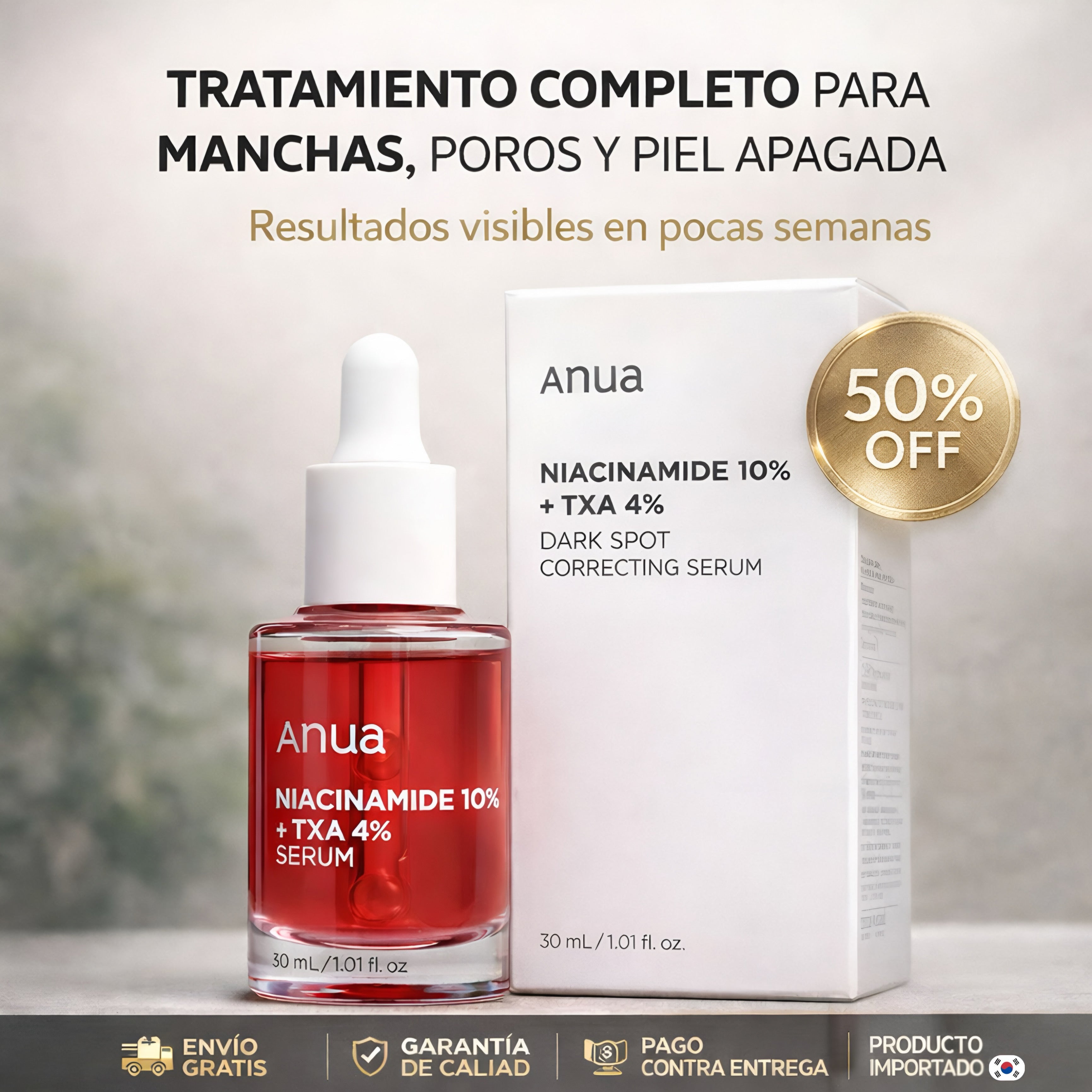 SERUM ANUA 30ML + NIACINAMIDA 10% + TXA 4%