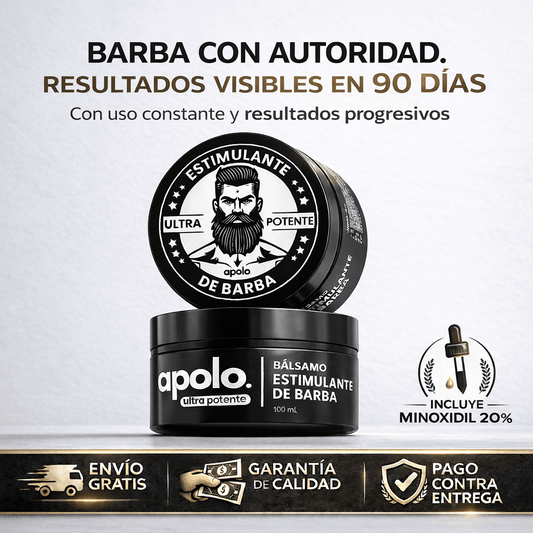 BÁLSAMO PARA CRECIMIENTO DE BARBA ULTRA POTENTE CON MINOXIDIL 20% | 100ML