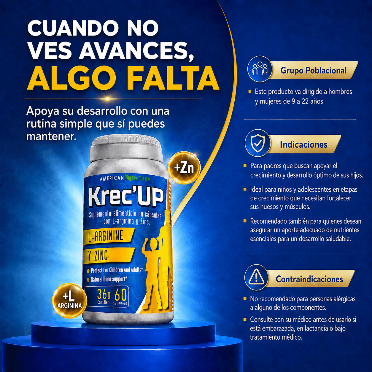 2X1 KREC’UP® ACTIVADOR DE CRECIMIENTO PREMIUM
