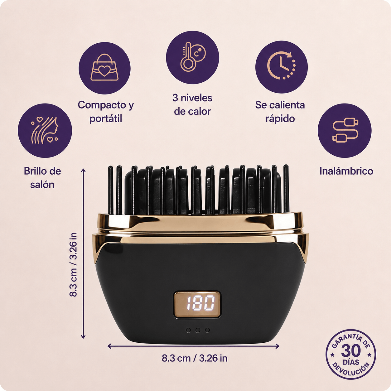 Mini plancha de pelo con calor ManeHalo™