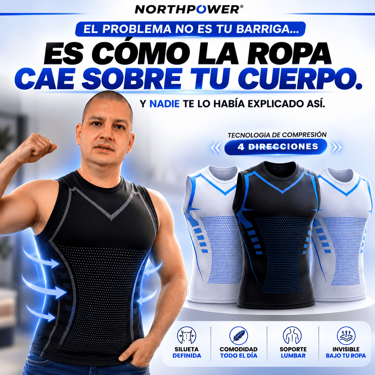 NorthPower® Chaleco Moldeador Iónico