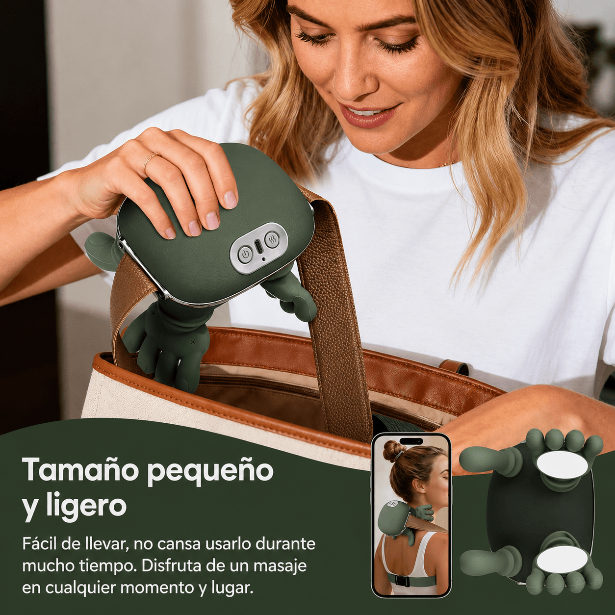 Alivio Pro 4D™ – Masajeador con Calor para Cuello y Espalda