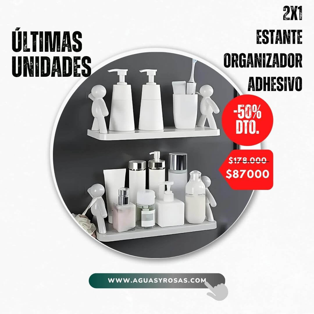 2X1  WALL SHELF® ESTANTE ORGANIZADOR ADHESIVO DE PARED