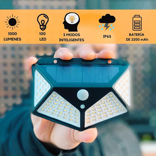 LÁMPARA SOLAR DE 100 LEDS: ILUMINA TU HOGAR Y PROTEGE AL PLANETA 🌎 - AGUAS Y ROSAS®