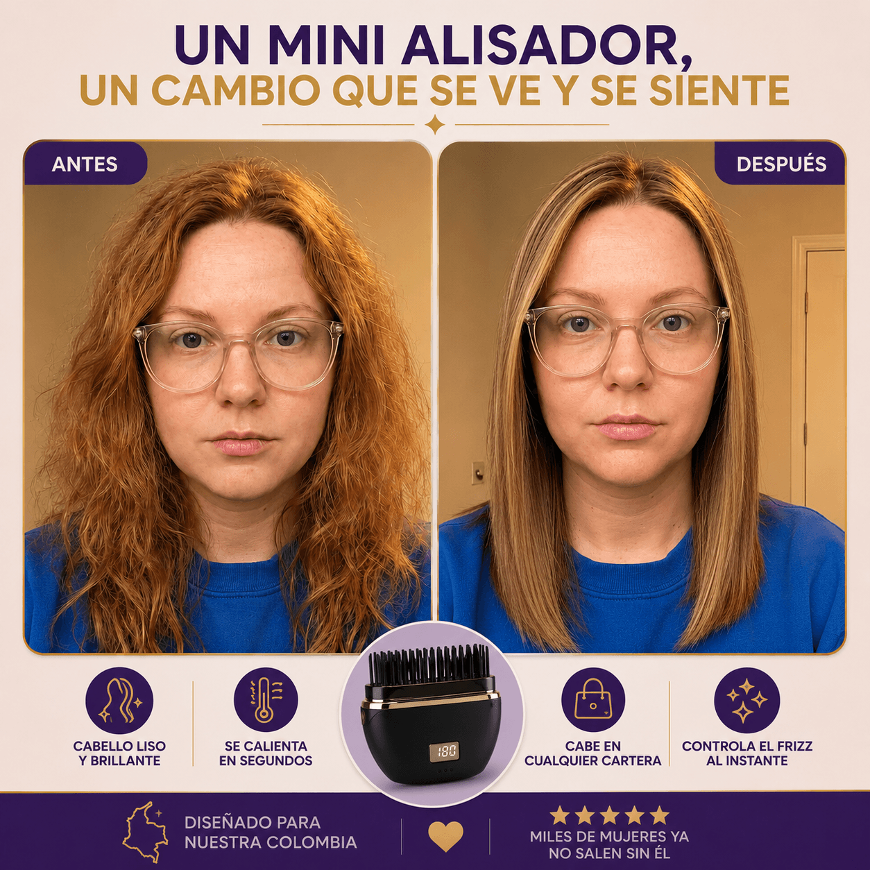 Mini plancha de pelo con calor ManeHalo™